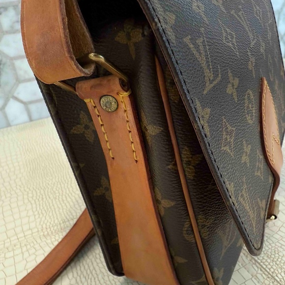 Louis Vuitton Monogram Cartouchiere Leather Shoulder Bag Brown GM SL0932 - Picture 5 of 16